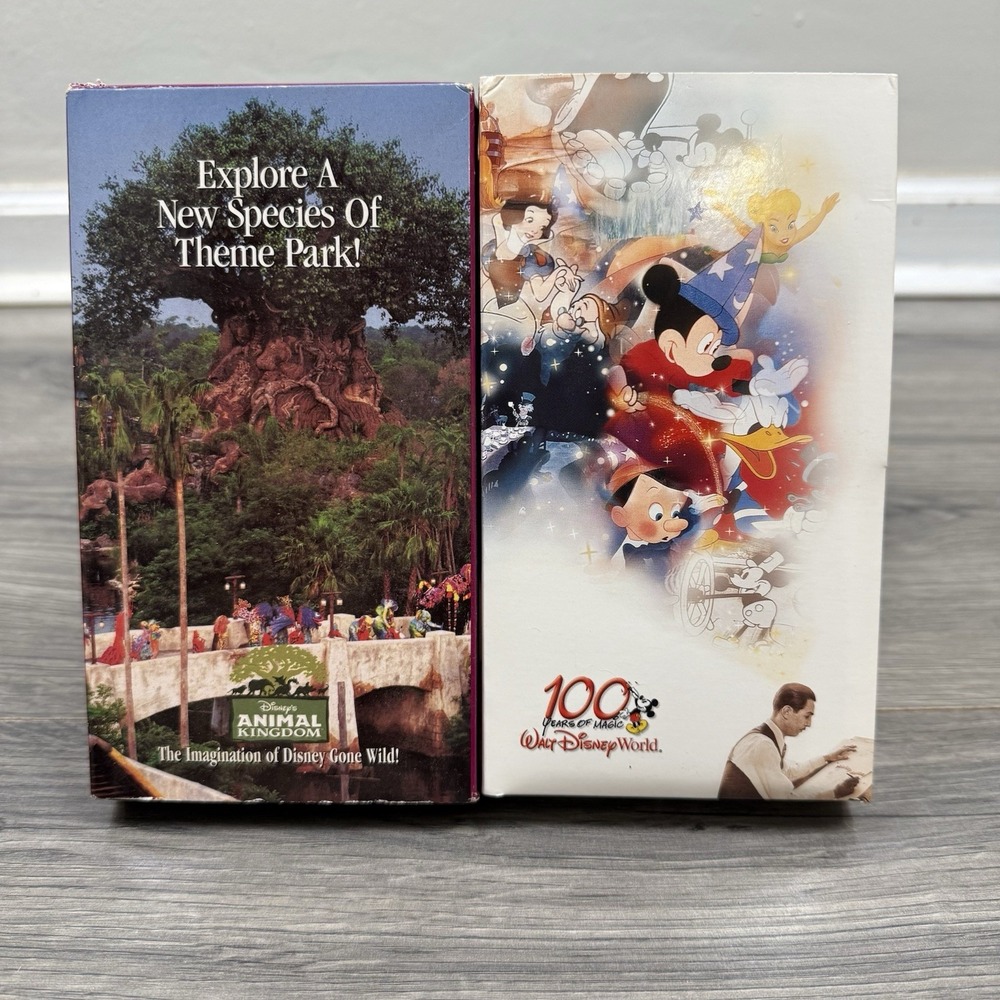Walt Disney World‎ VHS Pair – Animal Kingdom + 100 Years Promo Tapes